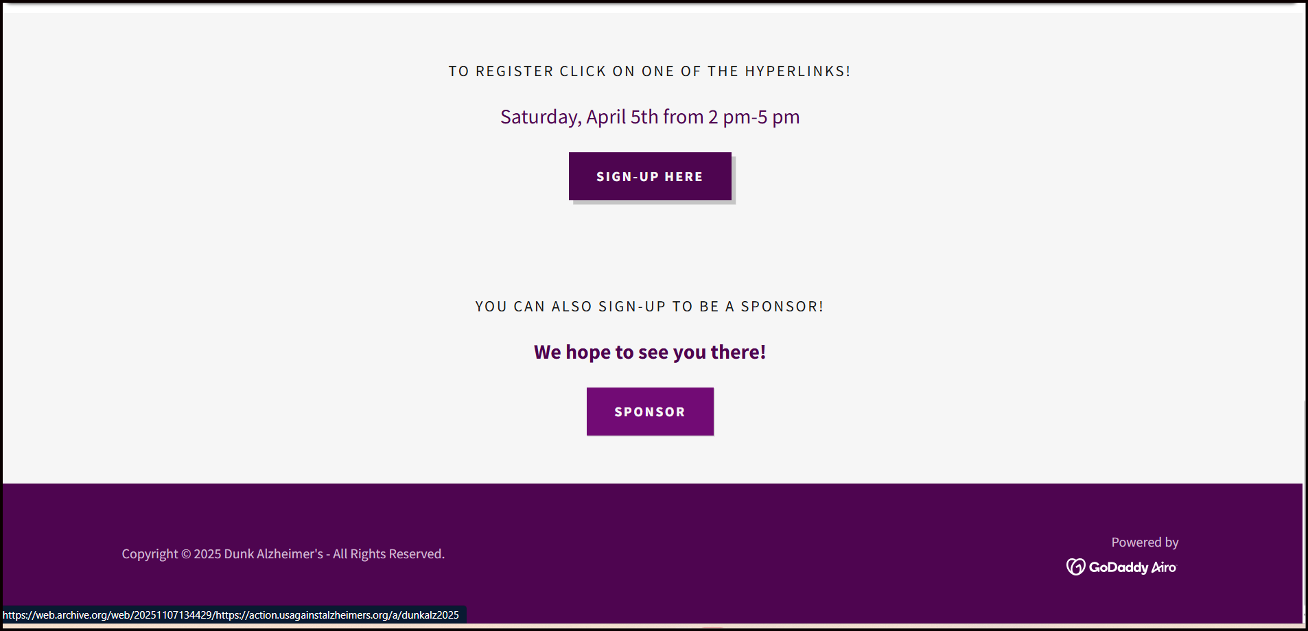 Dunk Alzheimer's team registration sign-up — join the tournament and make a difference